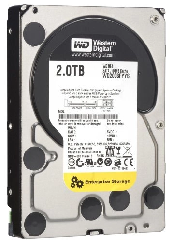 WD RE4 3.5" 64MB SATA 6Gb/s (WD2003FYYS) - 2TB