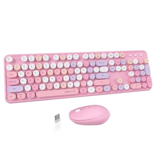 Colorful Computer Wireless Keyboard Mouse Combos - Wired/Wireless