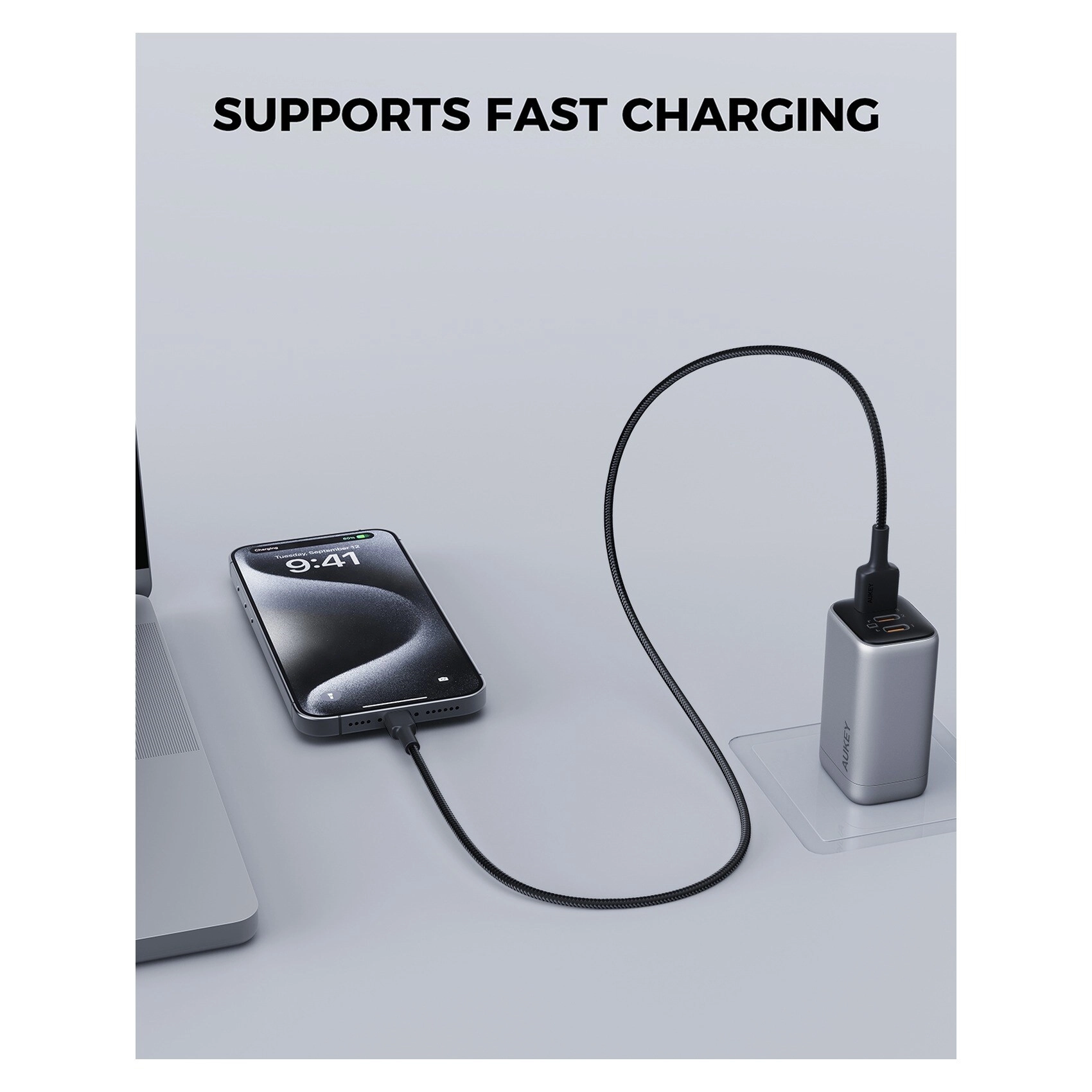 Nylon Braided Lightning Cable - .9 m