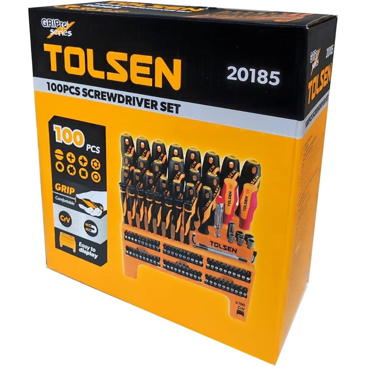 TOLSEN Screwdriver Set Slotted and Phillips Screwdriver Set (100 Pcs)