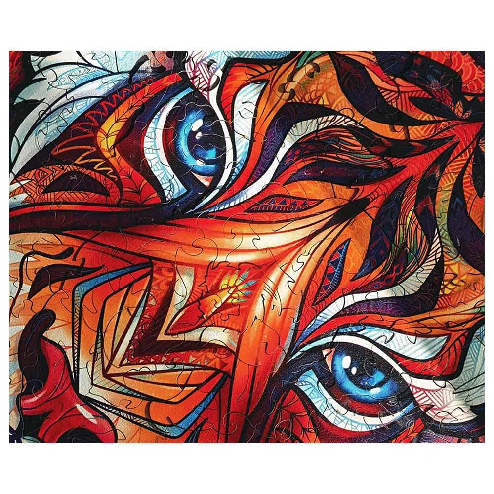 Lovely Tiger Wooden Puzzle (4107390-TIGER_S) - 104 pcs