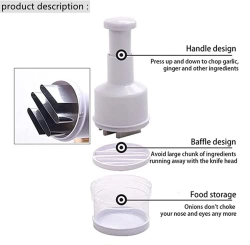 Food Chopper - White Stainless Steel