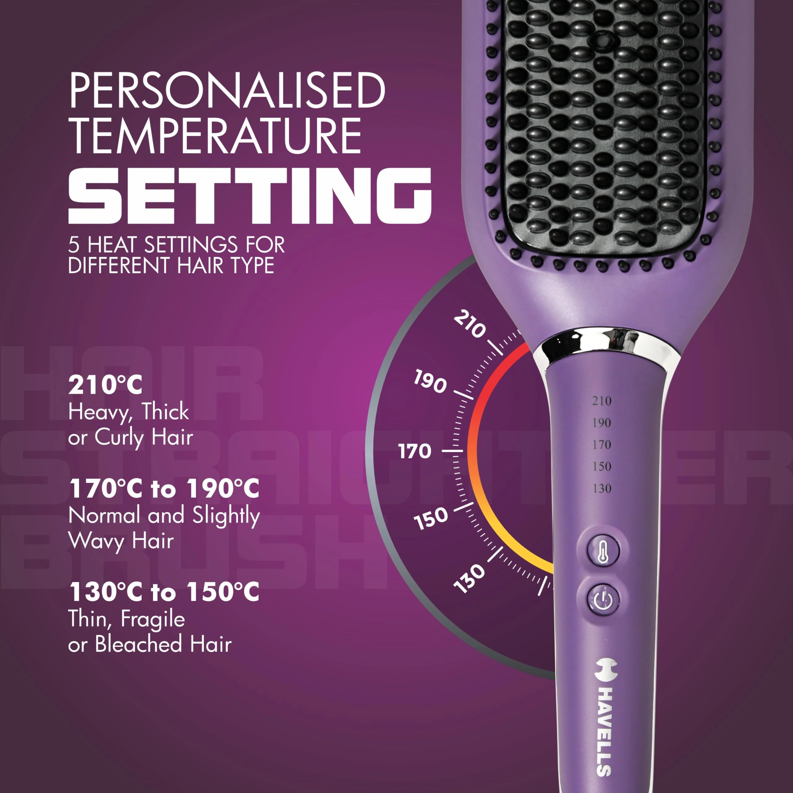 Keratin Infused Hair Straightener Brush
