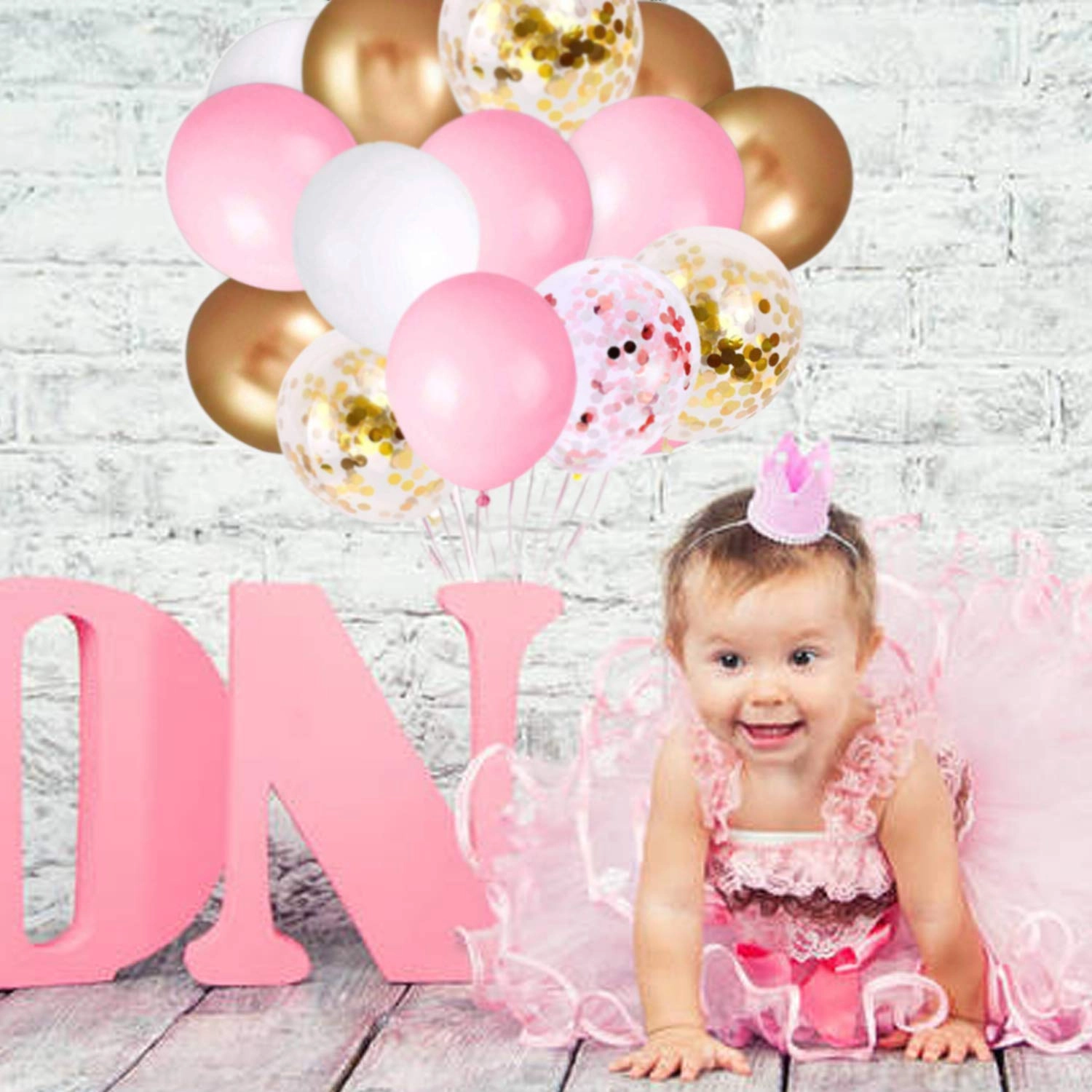 Confetti Latex Balloons - 60Pcs Anniversary Baby Shower Birthday Wedding