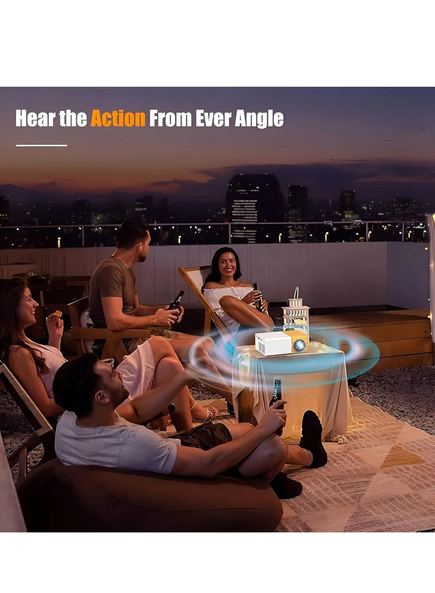 Portable Mini Projector Smart Projector 400 Lumens