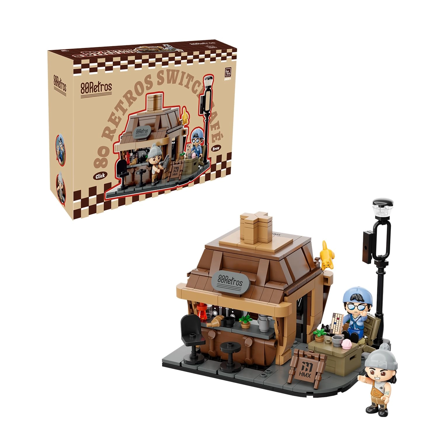 PANTASY 80Retros Axial Coffee Shop - 363 pieces Mechanical keyboard-inspired