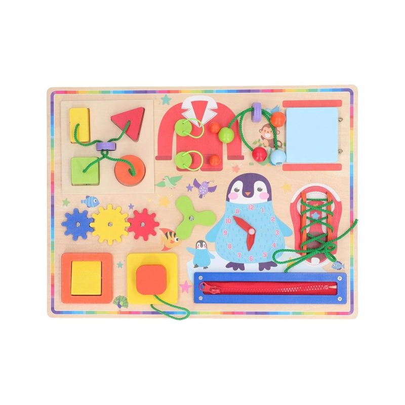 14 In 1 Wooden Busy Board - 3 +
