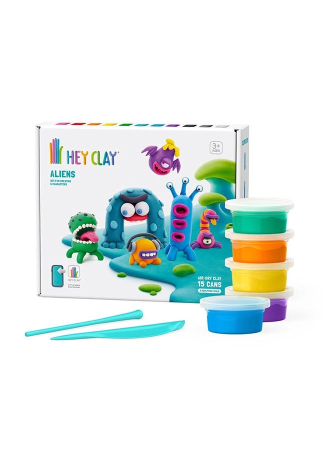 HEY CLAY Aliens Set - Organic 850g 15pcs.