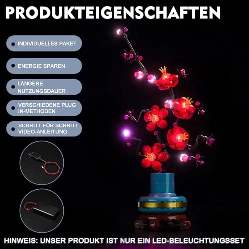 Light Kit - Compatible with Lego 10369 Plum Blossom LED