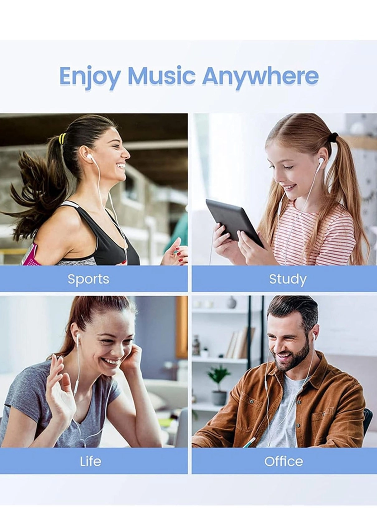 Ear Earphones Wired Earbud Pack