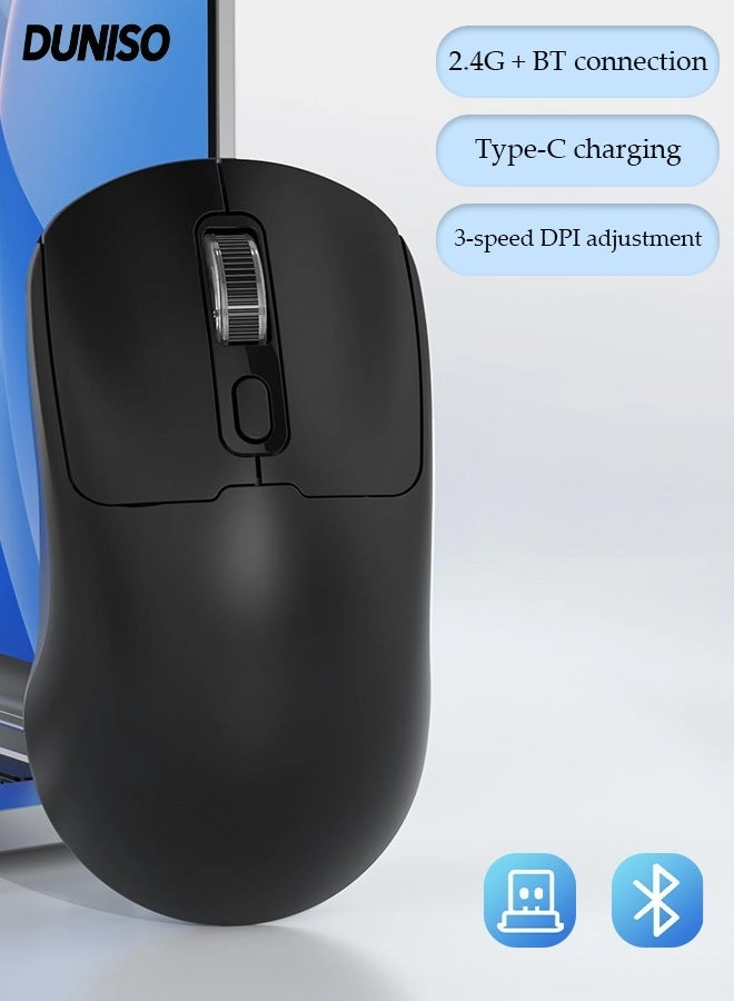 DUNISO Slim Dual Mode Mouse - Wireless