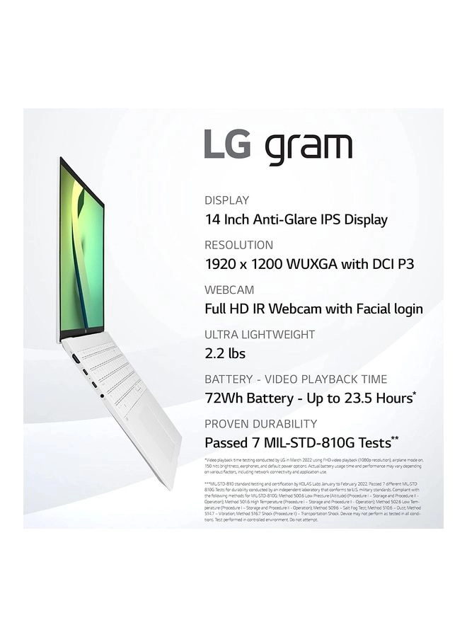 Gram 14Z90Q - 14'' Core i5-1240P 8GB DDR5 512GB SSD