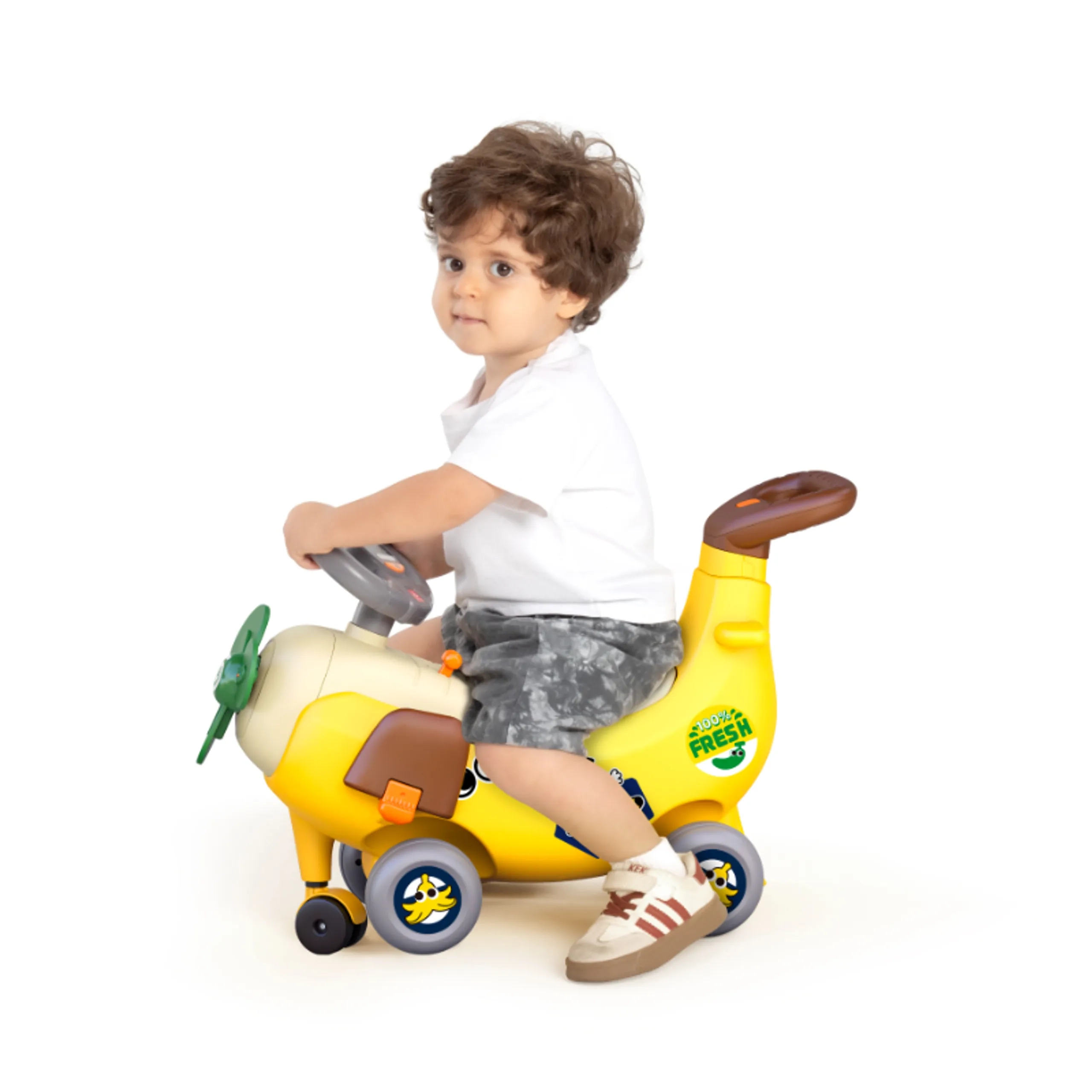 4-in-1 Ride-on & Push Around Banana Plane Walker - 12 months+ Indoor/Outdoor