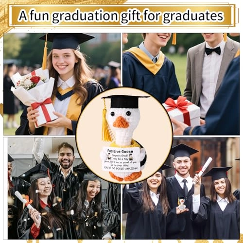 Graduation Goose Crochet - 9x8x6cm