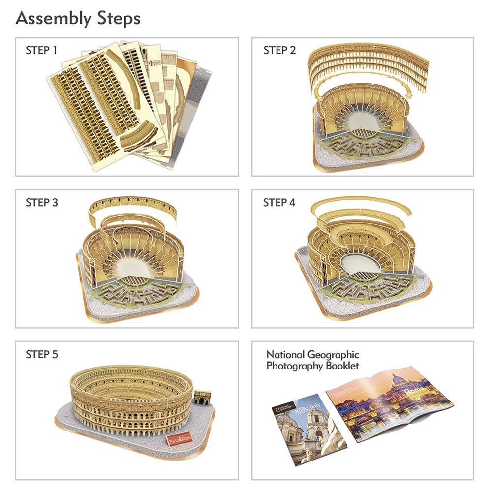 The Colosseum 3D Puzzle (AL-DS0976H) - 131 pcs