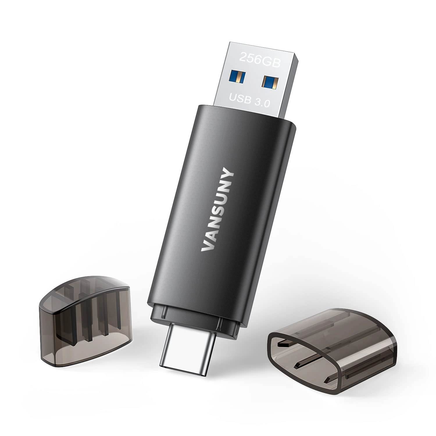Vansuny USB 3.0 Dual USB A+C Flash Drive 256GB