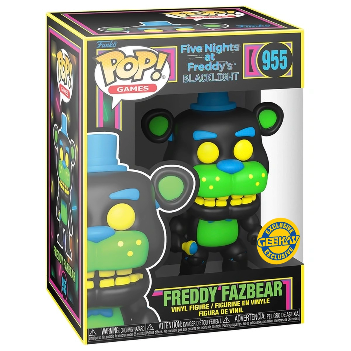 Freddy Fazbear - Five Night at Freddy's - Black Light Geekay Exclusive Vinyl