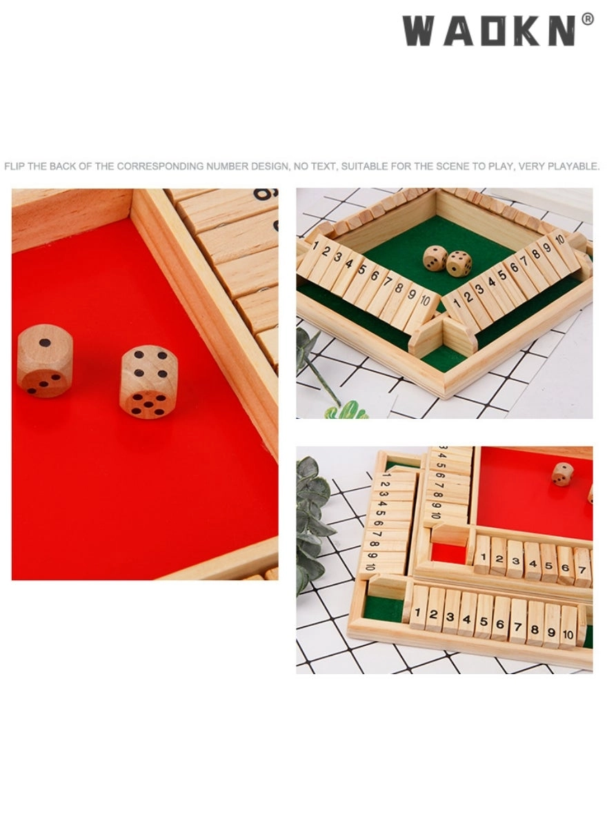 Shut The Box - Wooden Dice Game