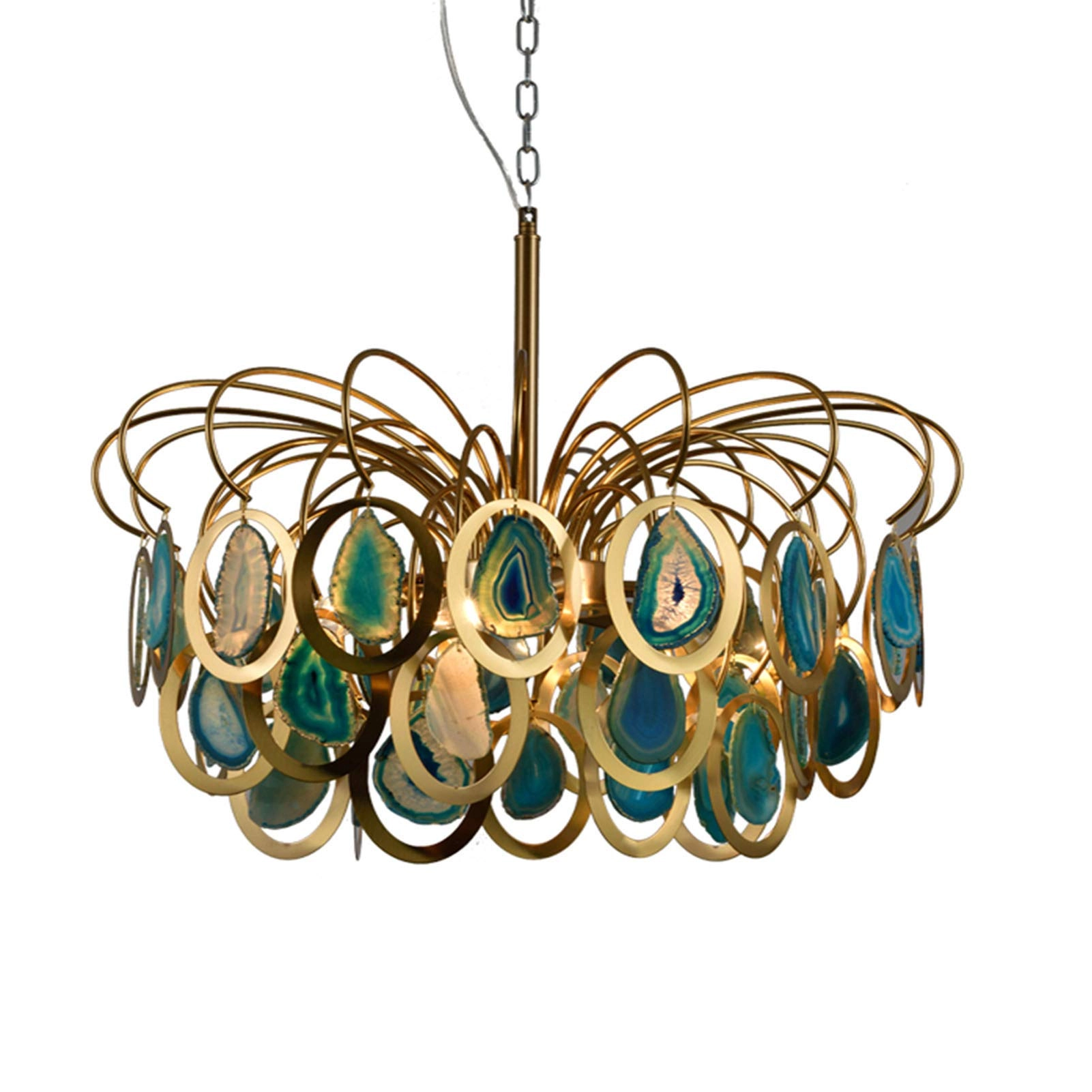 E14 Nordic Light Luxury Onyx Chandelier - G9 15 pcs 70cm