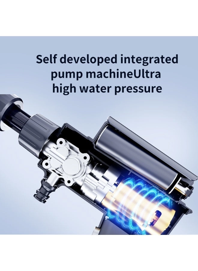 Portable High-Pressure Car Wash Machine - 450W 4000-4999mAh + Collapsible Water Tank - 5.5 Gallon 22L