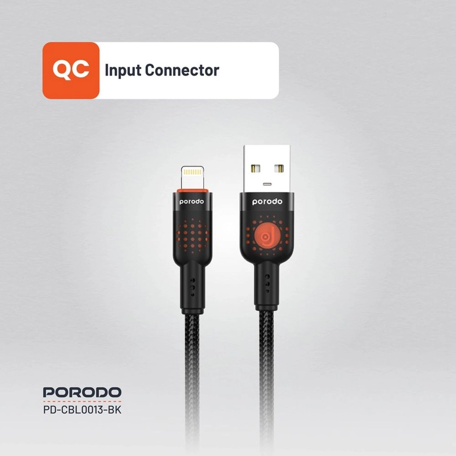 Woven Braided USB-A to Lightning Fast Charge Cable 1.2m