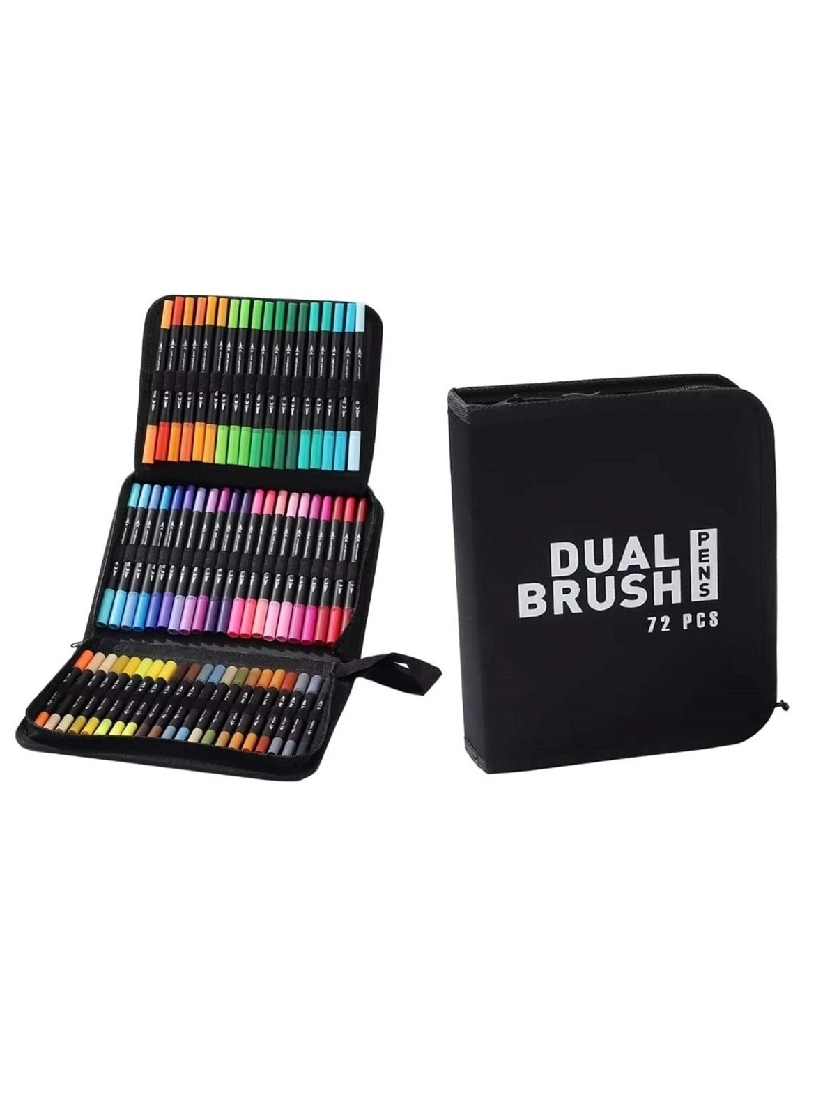 Huitich Dual Brush Pens - 72 Pcs