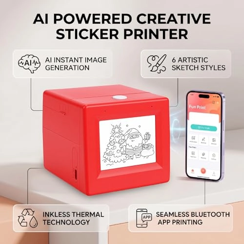 AI Voice Sticker Printer - Thermal 57*26mm