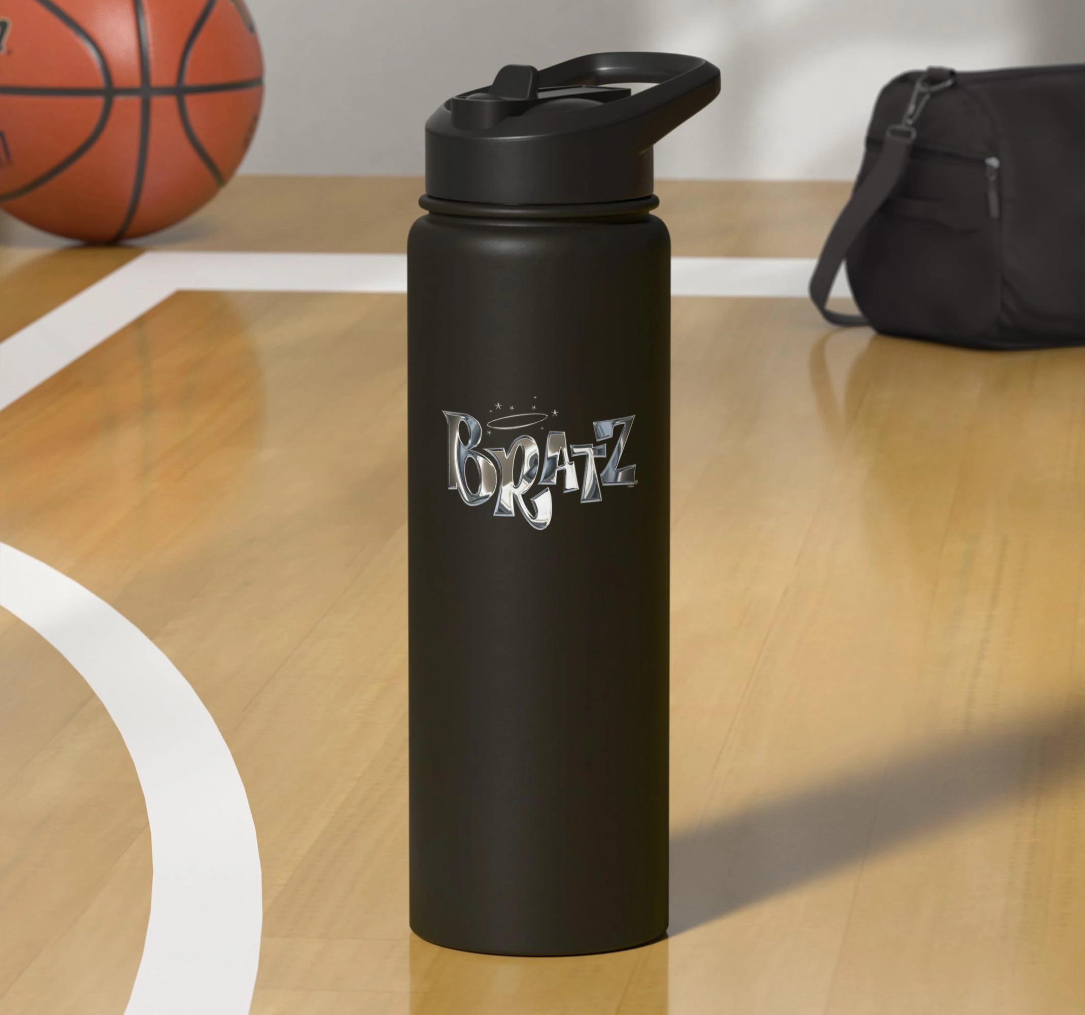 Chrome Logo Stainless Steel Insulated Water Bottle - 30 Fluid Ounces