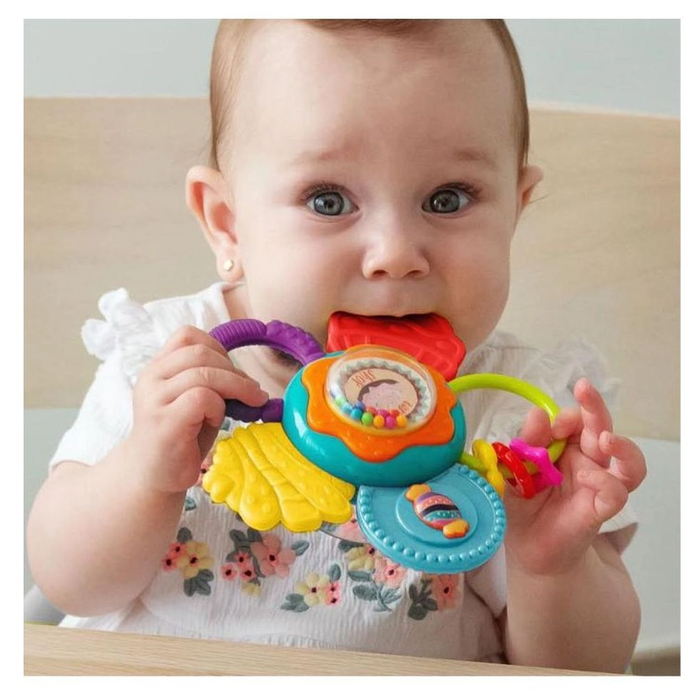 Baby Flower Sweet Candy Rattle Teether Toy - Suitable for 3 months and above