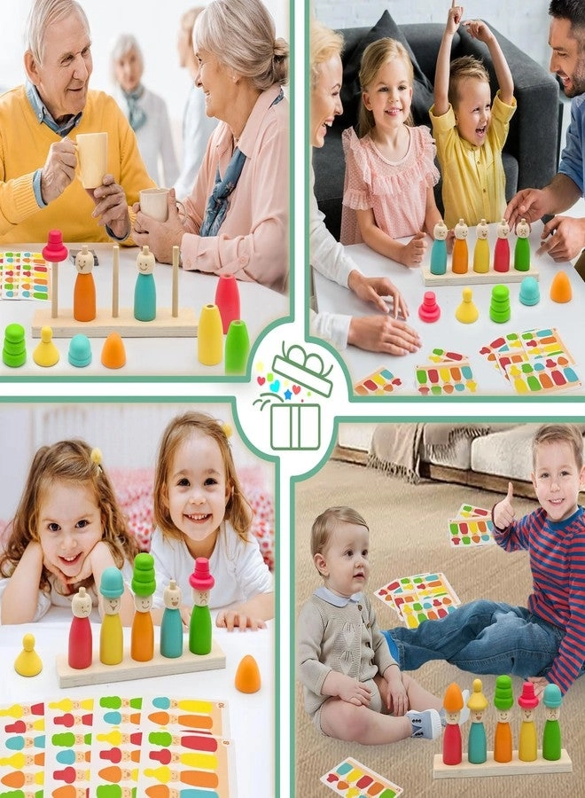 Montessori Wooden Stacking Toys - 3 4 5 6 Year Old