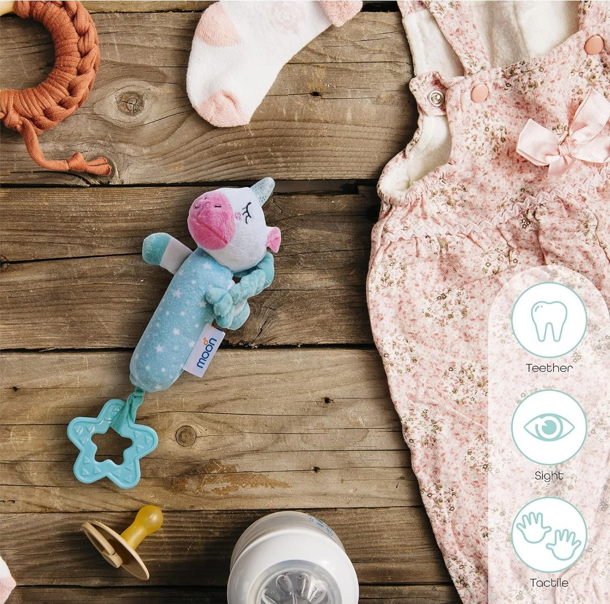 Soft Rattle Plush Toy - 3 to 24 Months fabric