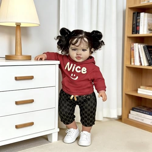 Pippa Reborn Baby Doll - 26 inch Cotton Vinyl Hand-rooted Curly Hair Ages 3+