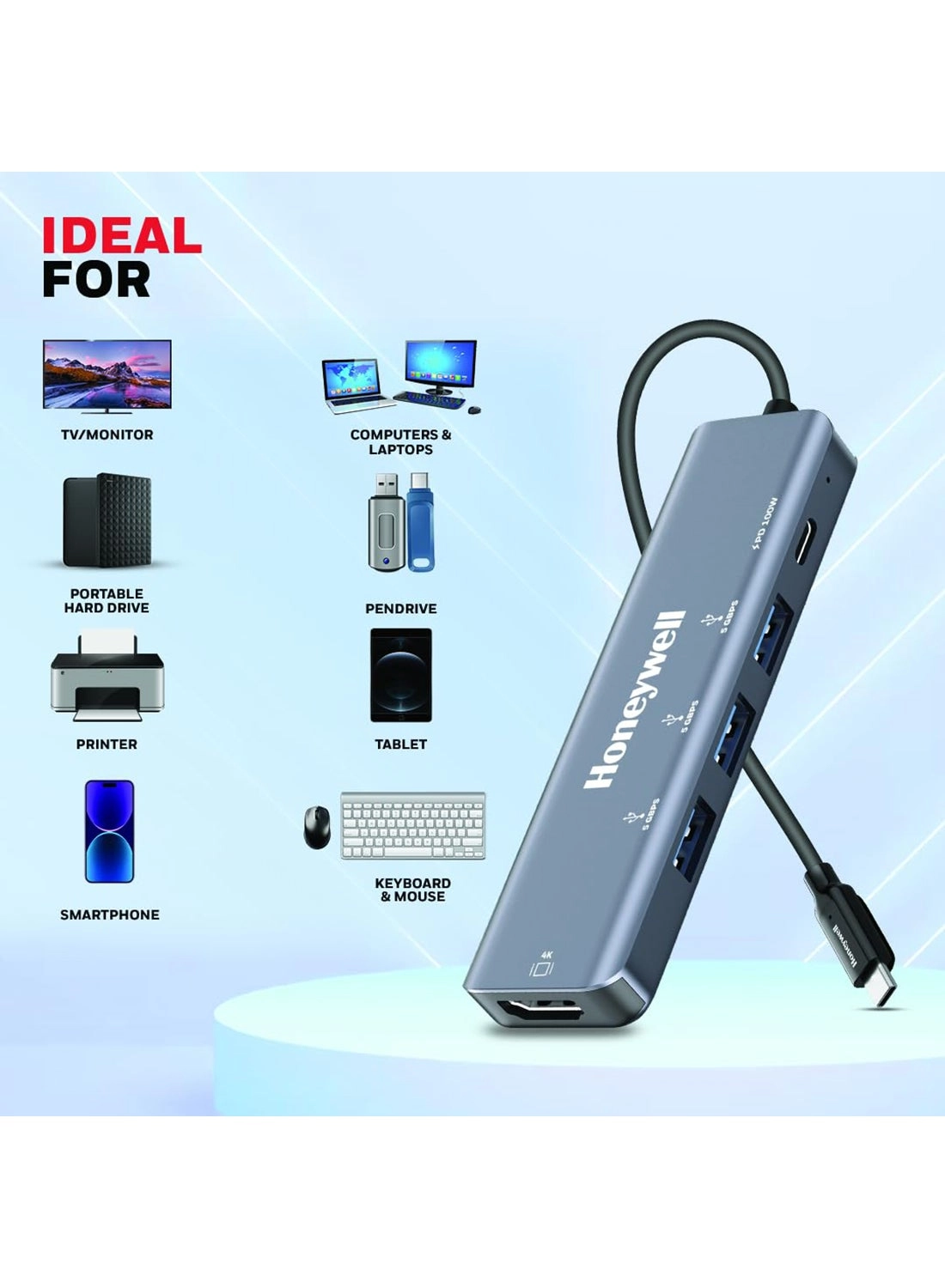 Type C Docking Station - 4K HDMI 100W PD 3x USB 3.0