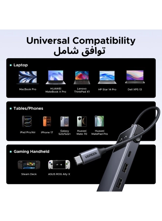 UNO 6-In-1 USB-C HUB - 2xUSB-A3.2 2xUSB-C3.2 100W PD