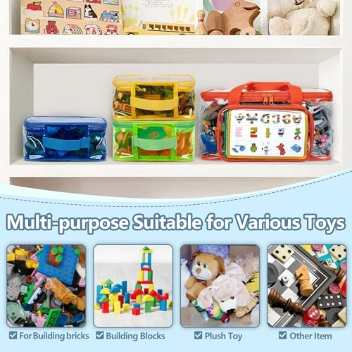 4 Packs Toy Storage Bag - Polyvinyl Chloride (PVC)