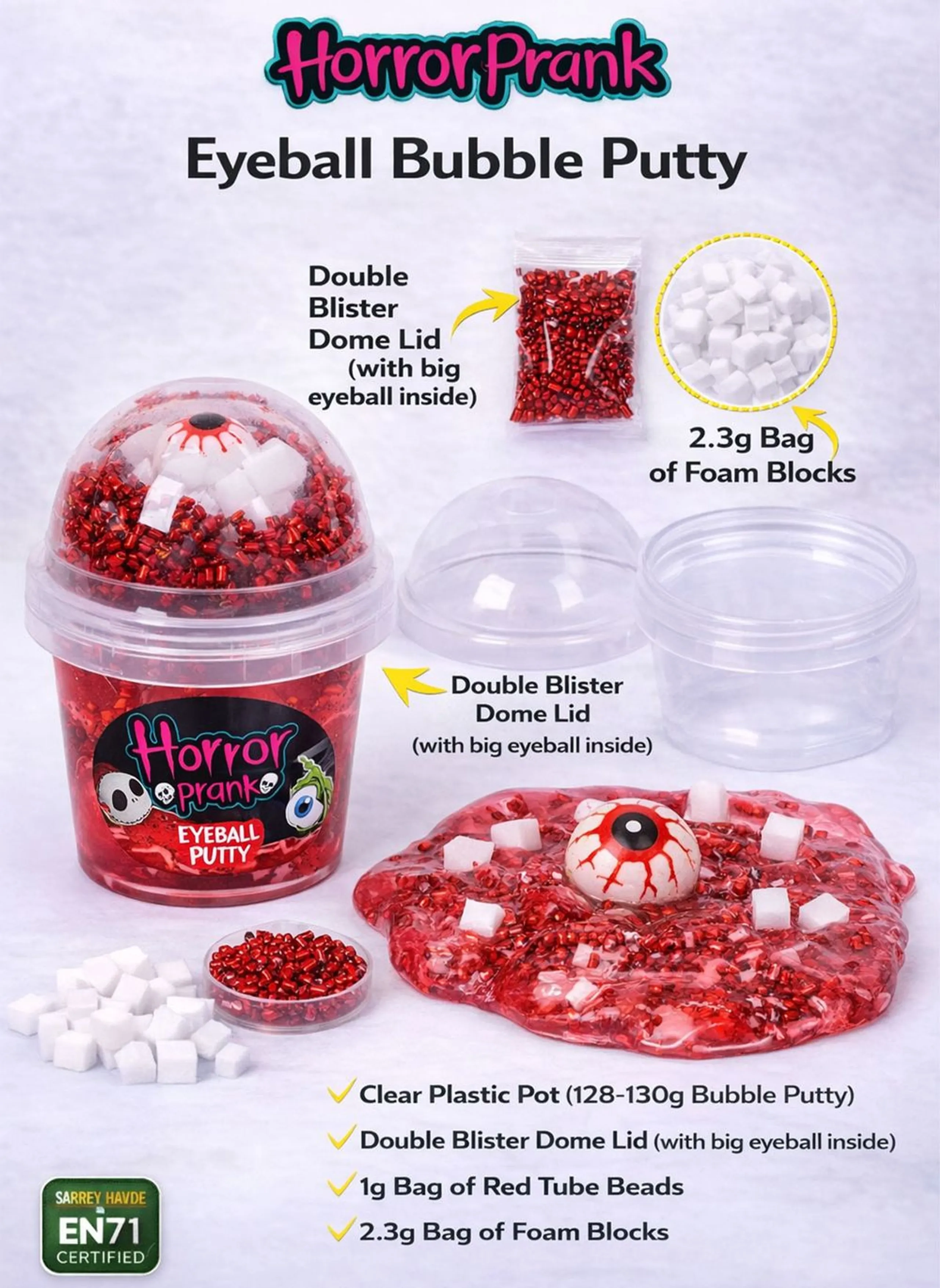 Horror Prank Eyeball Bubble Putty - 3+ years 12 pcs