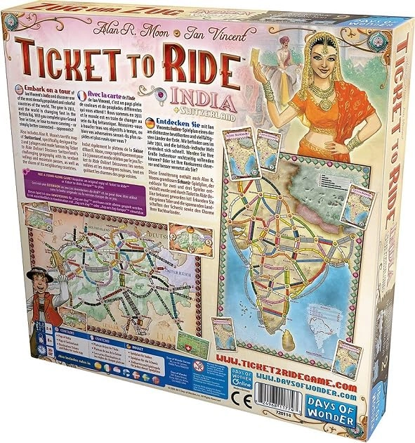 Ticket to Ride: Map Collection Volume 2 - India and Switzerland