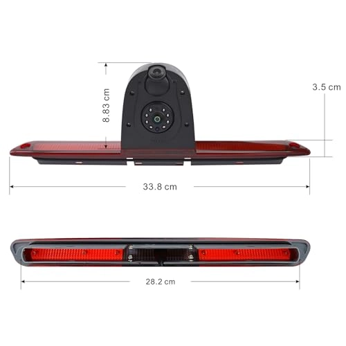 Dual Rear View Parking Reversing Brake Light Camera - Wired