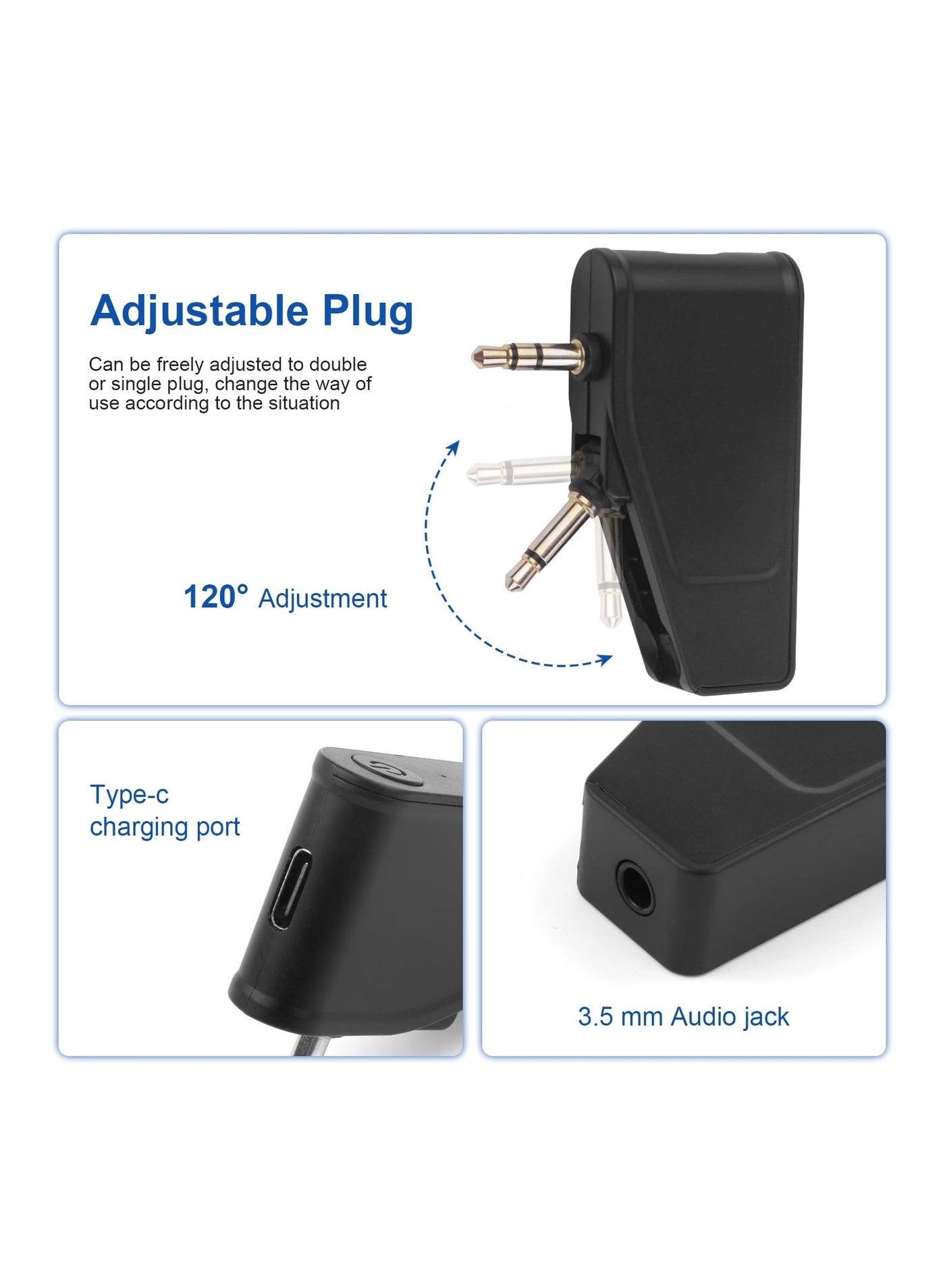 Bluetooth Adapter - Bluetooth 5.3 Type-C Battery