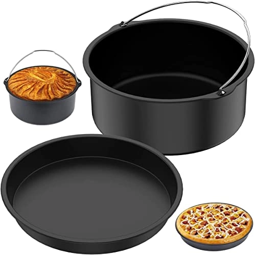 Pizza Pan - 8-inch Food Grade Steel + Baking Cake Barrel