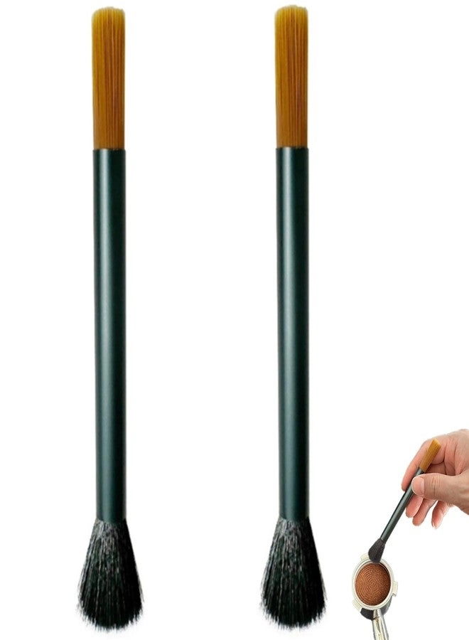 DKJEkdje Dual-Head Coffee Grinder Brush - 2 Pcs Nylon Bristles