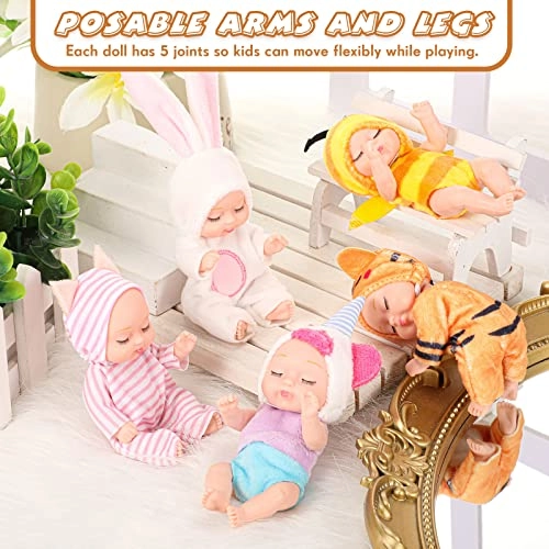 Reborn Baby Doll - 10 Pcs 4 Inch Animal Clothes Ages 3+