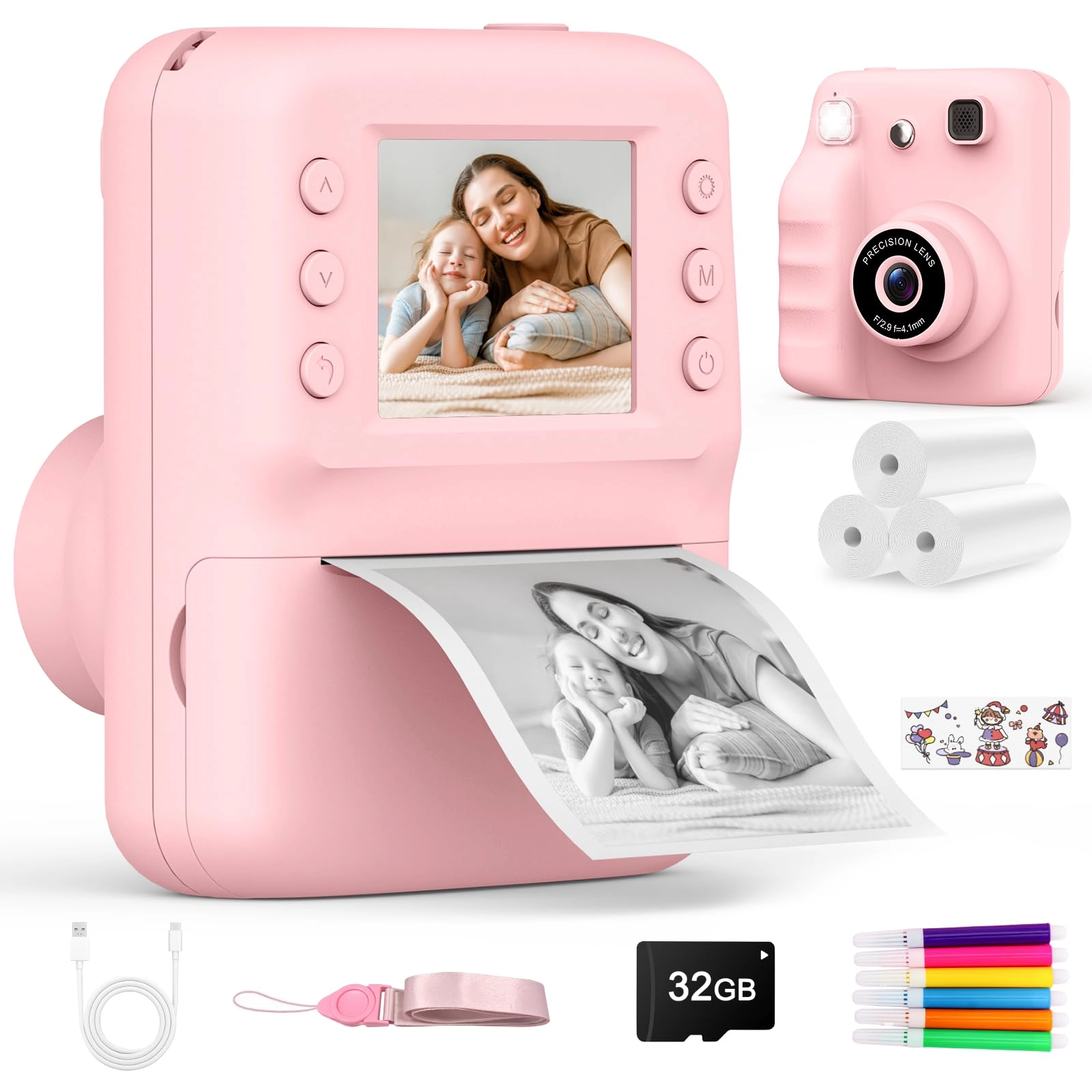 SHENZHEN YUANZHICHUANG TECHNOLOGY CO., LTD A29 - Instant Camera 2 MP pink