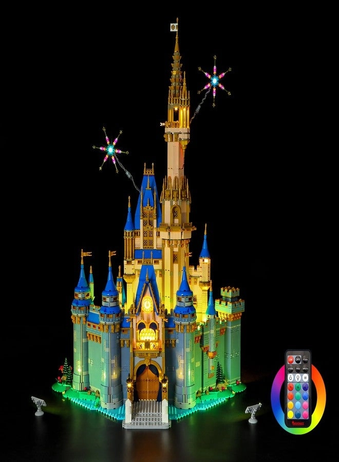 BRIKSMAX Led Lighting Kit for LEGO Disney Castle (43222) - Remote Control Version Multicolor