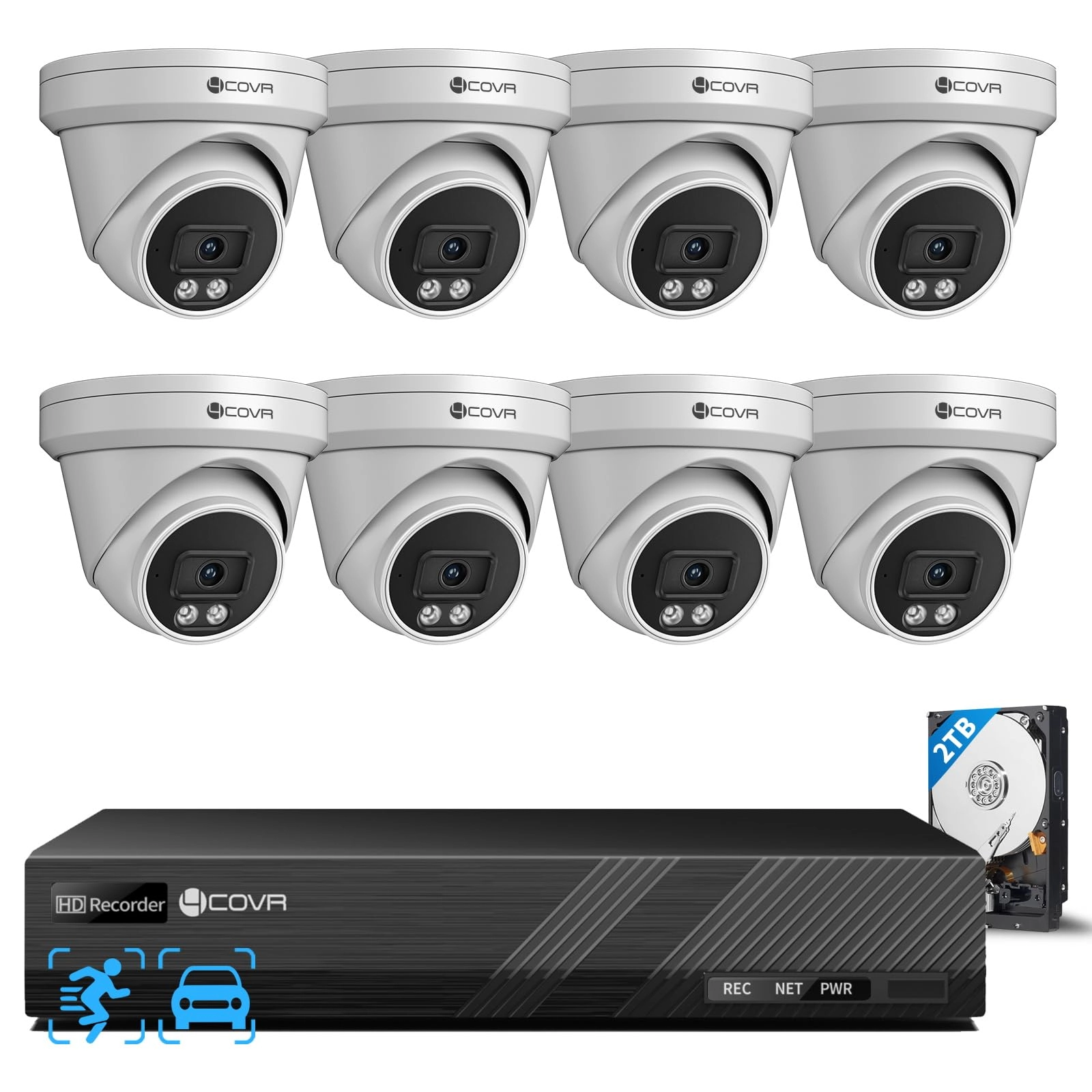 4COVR PoE Security Camera System 1944p