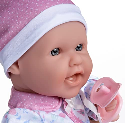 La Baby Baby Doll - 16-inch Vinyl Caucasian Pink Floral Outfit Ages 12+