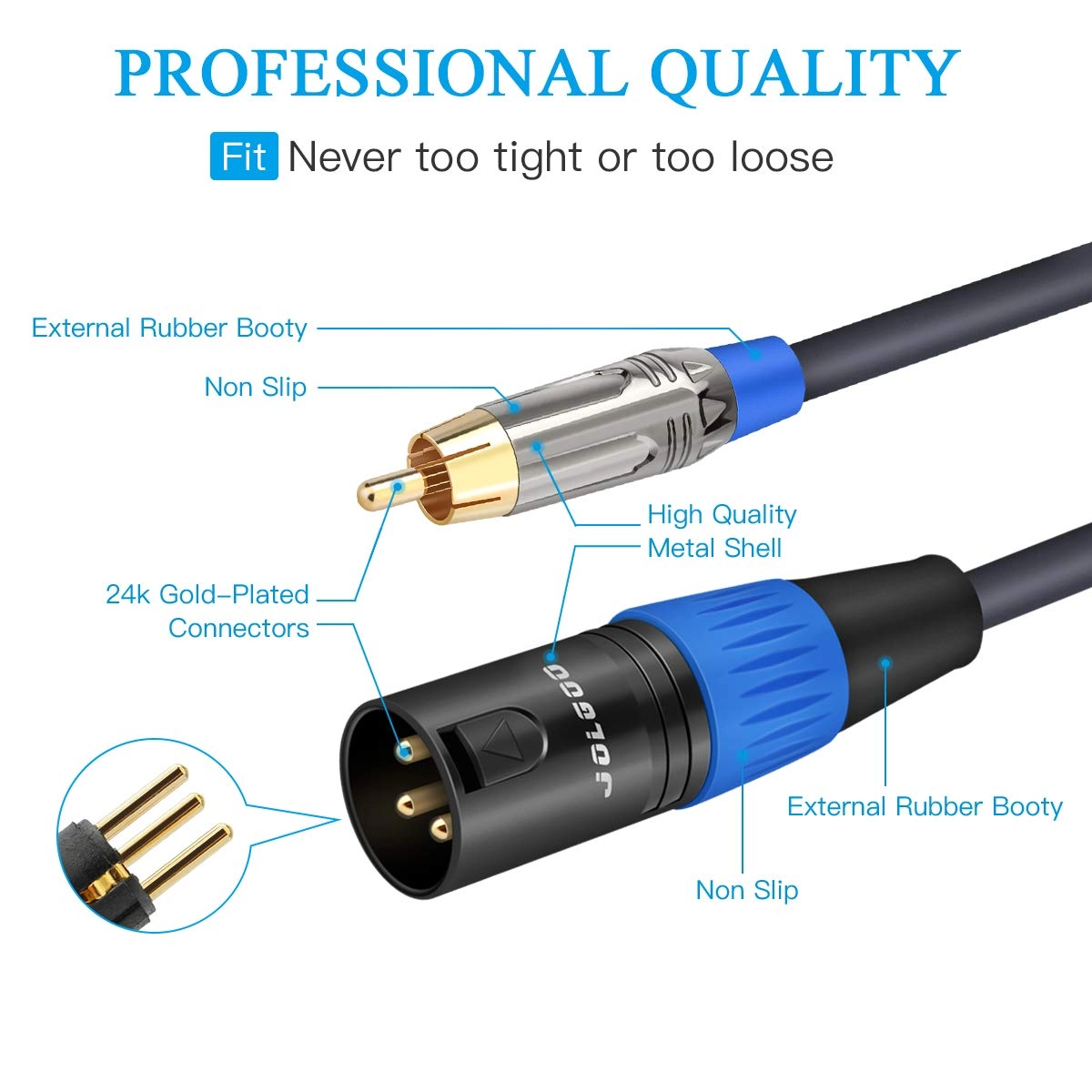 RCA to XLR Cable - 2m