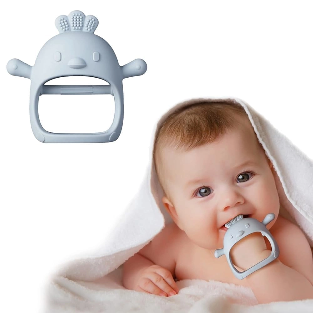 2 in 1 Teether - Beech Wood, Silicone