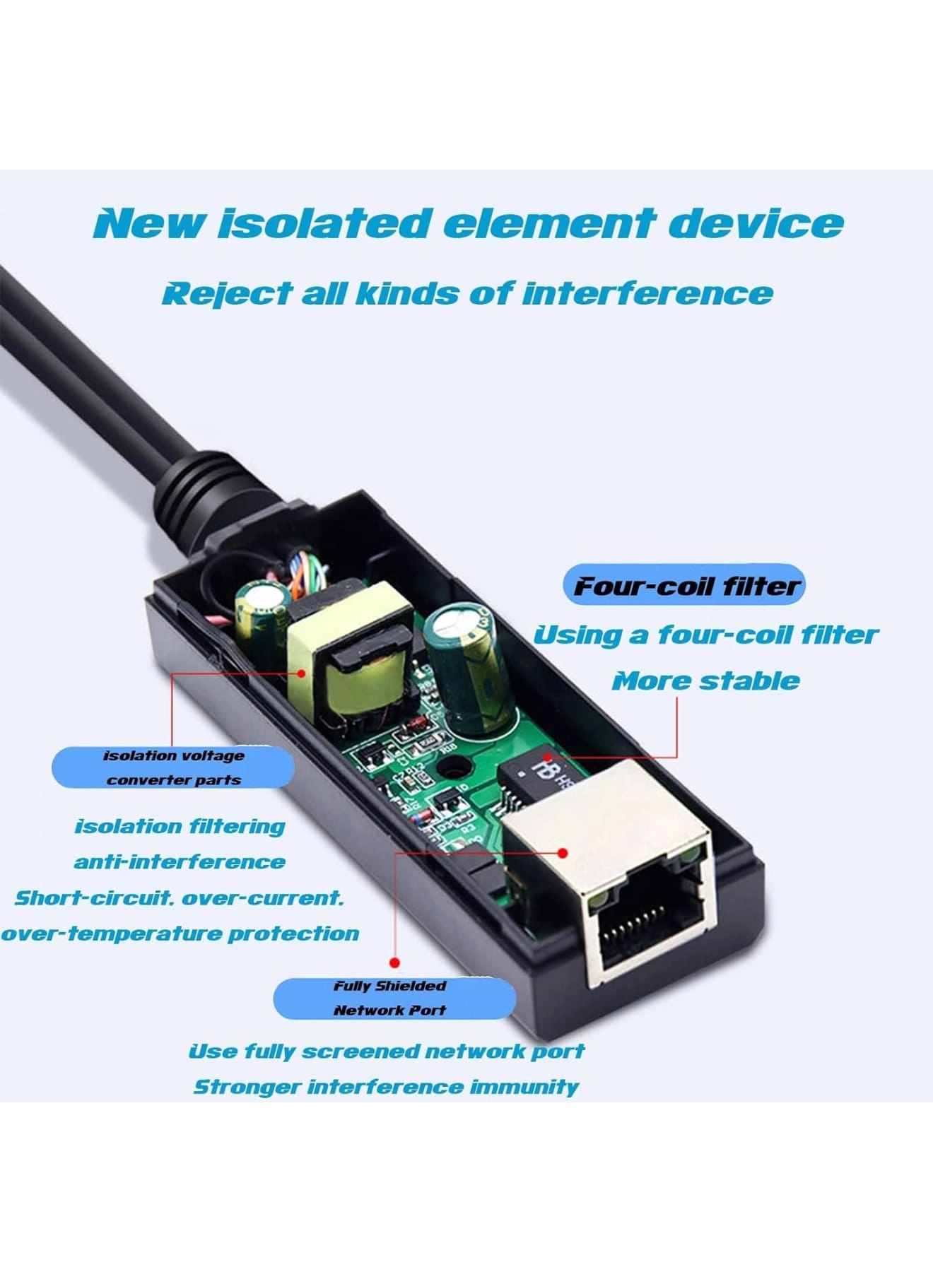 PoE Splitter - 12V IEEE 802.3af/at 10-100