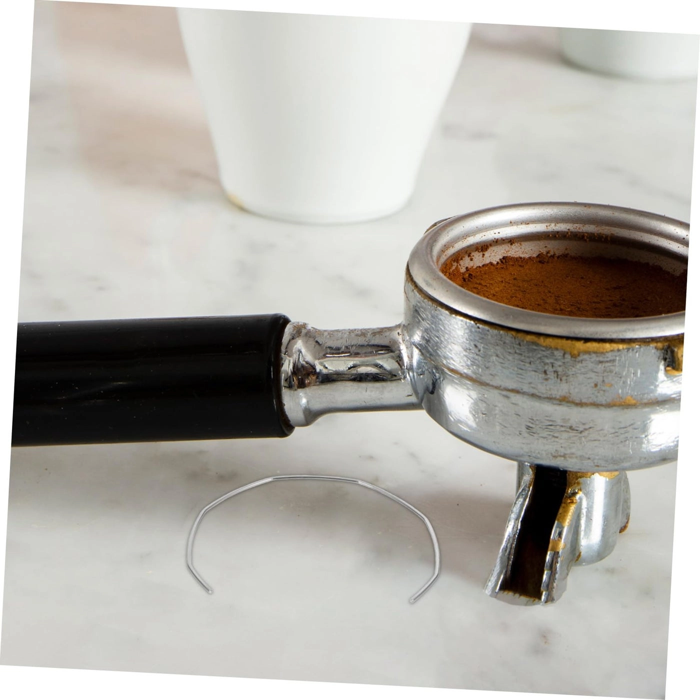 Espresso Machine Handle Stabilizing Ring - 7.30X6.00X0.10CM Stainless Steel 2 Pack